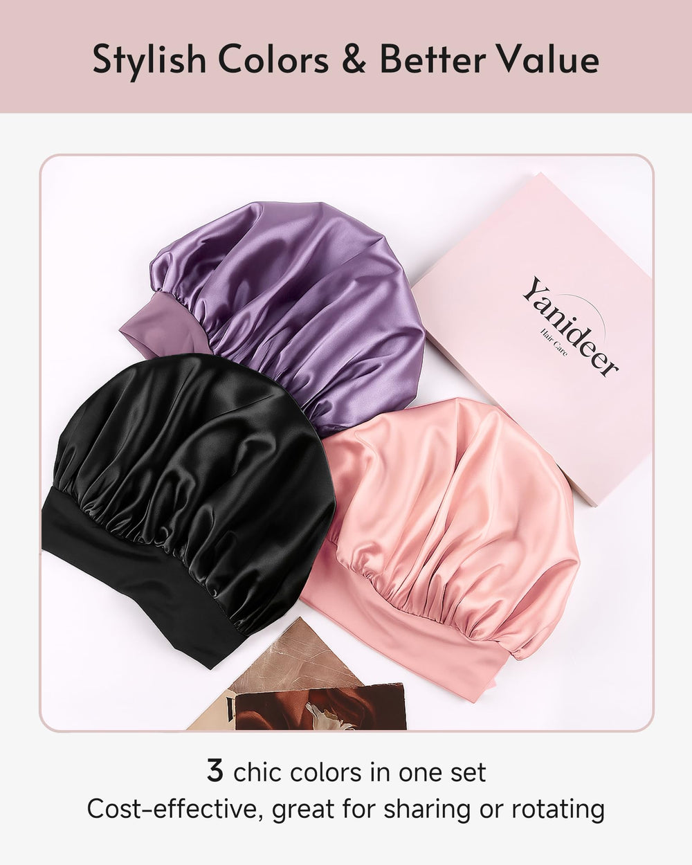 Yanideer diseño cómodo y seguro para diferentes formas de cabeza y volumen.