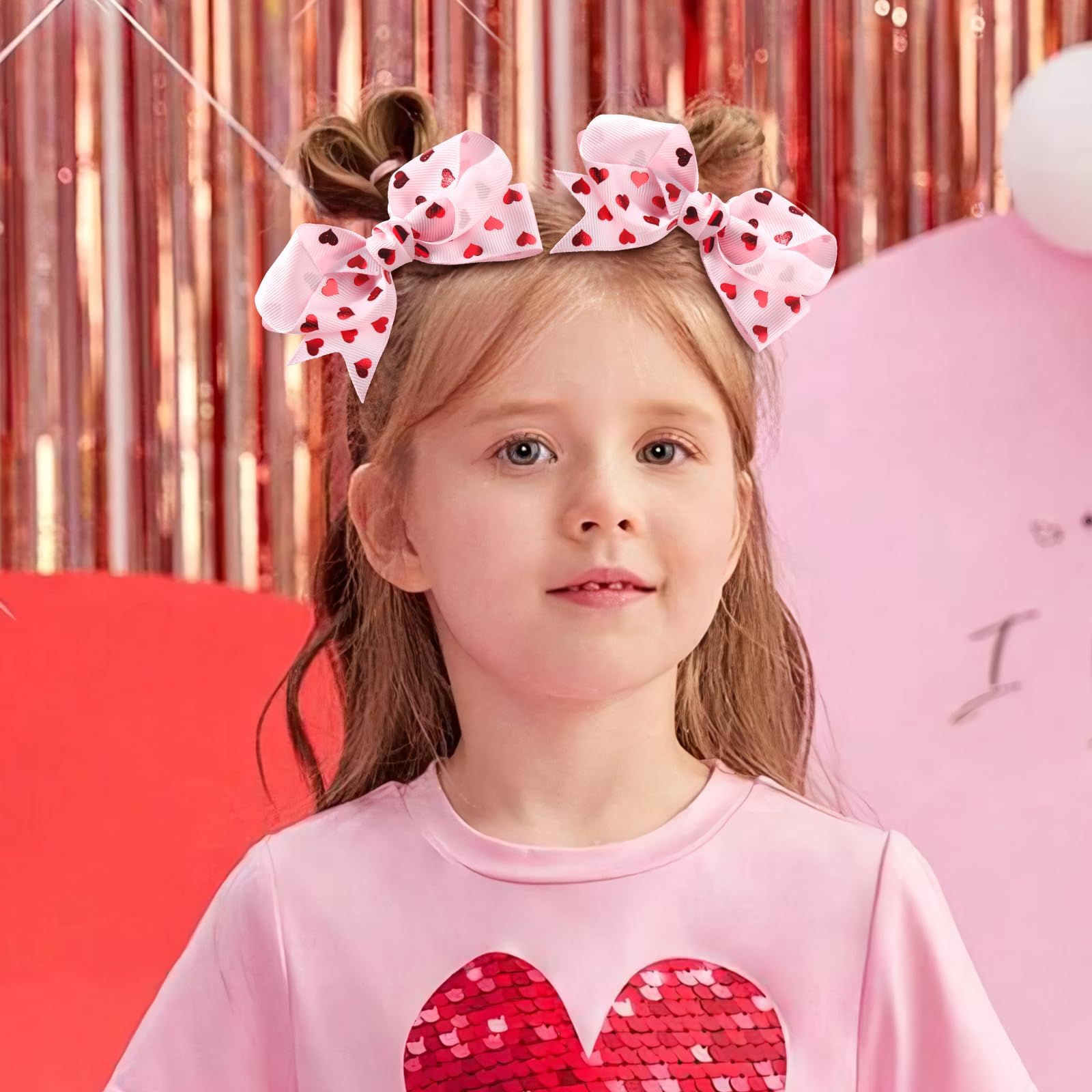 YanJie lazo corazón rosa, ideal para vestir conjuntos
