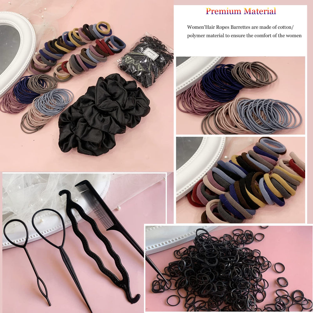 YANRONG 755PCS, gomas para pelo sin costura, evitan tirones.