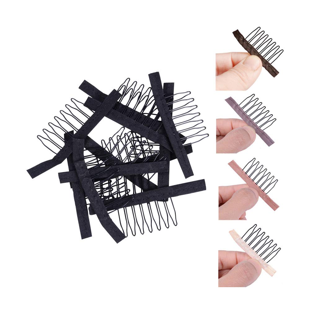 Yantaisiyu 24-piece steel wig clips set holds wigs securely.