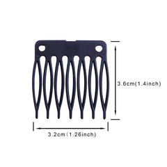 YANTAISIYU 7-teeth wig combs with caps, secure placement for wig foundations.