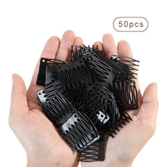 YANTAISIYU 50pcs wig accessories, multi-use clips, DIY wig crafting.