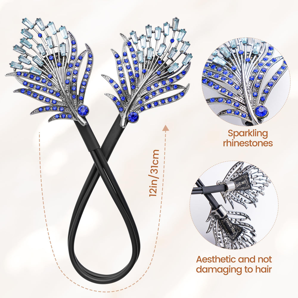 Yanwenx bun-maker diseño pluma cristal para un look glamoroso.