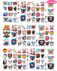 YanZonic ice cream drip baseball tattoos add vibrant accents to events