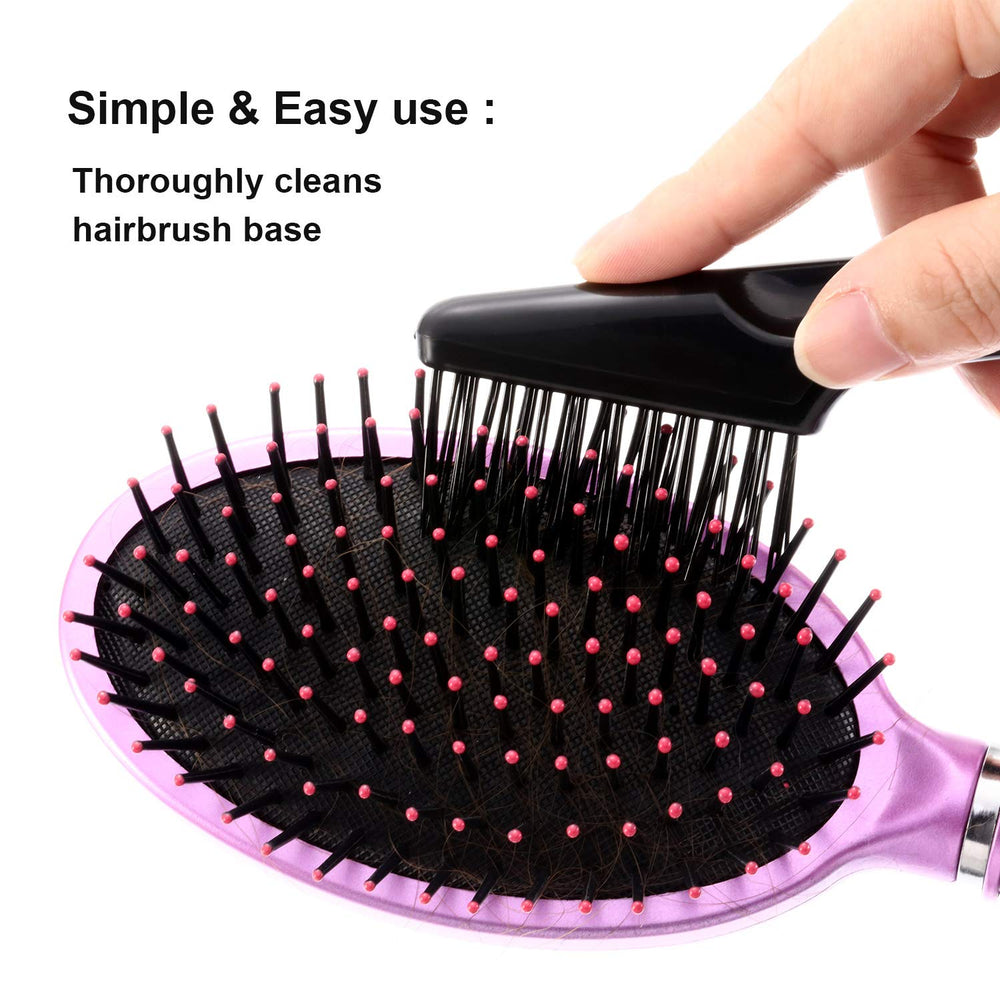 Yaomiao deep-cleaning side helps remove stubborn debris from nylon, boar bristle, and metal pin brushes.