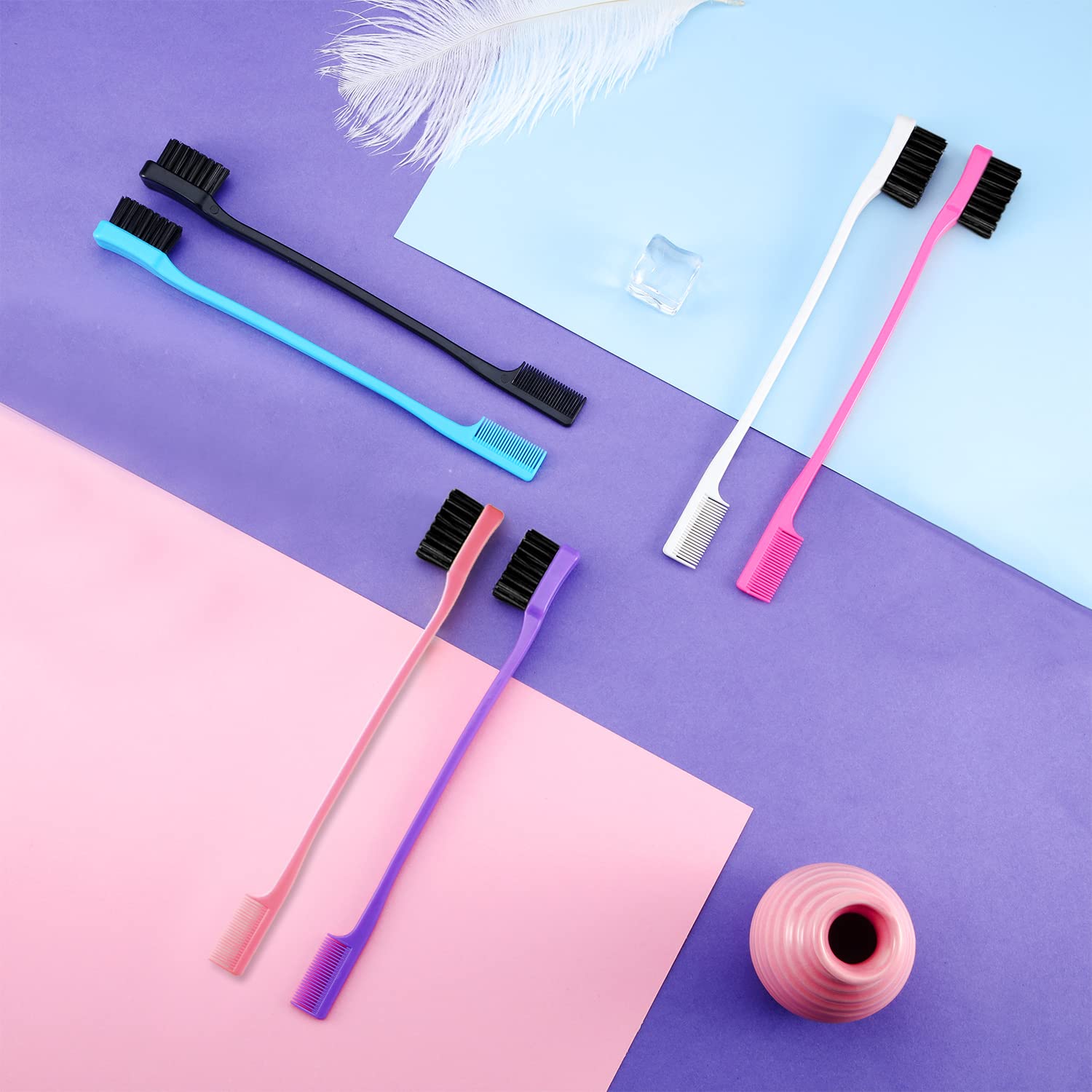 Yaomiao edge brush and comb for baby-hair smoothing and eyebrows shaping