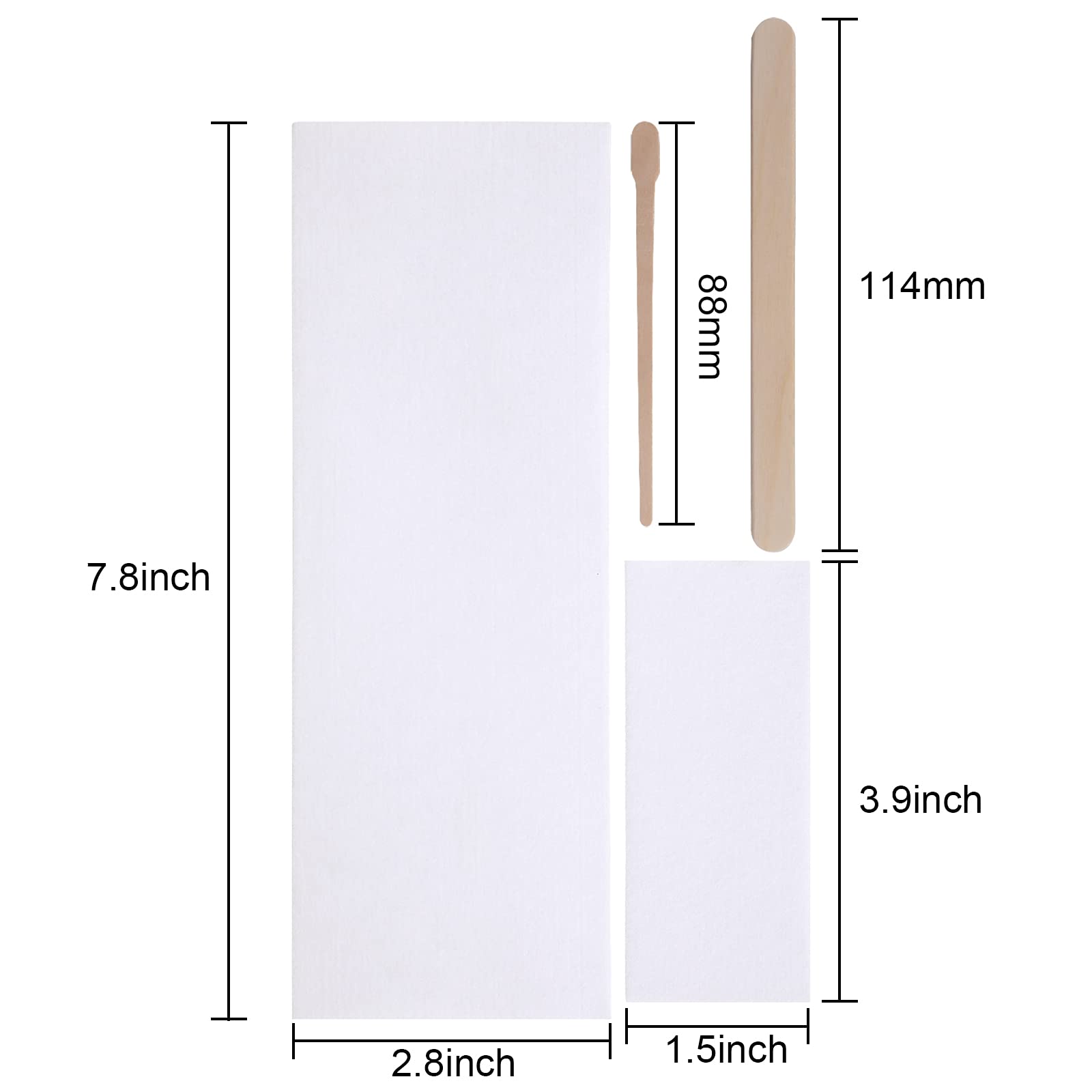 Yaomiao wax strips kit small strip; precise for facial or sensitive areas.