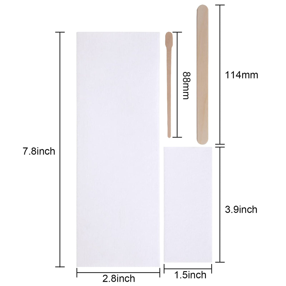 Yaomiao wax strips kit small strip; precise for facial or sensitive areas.