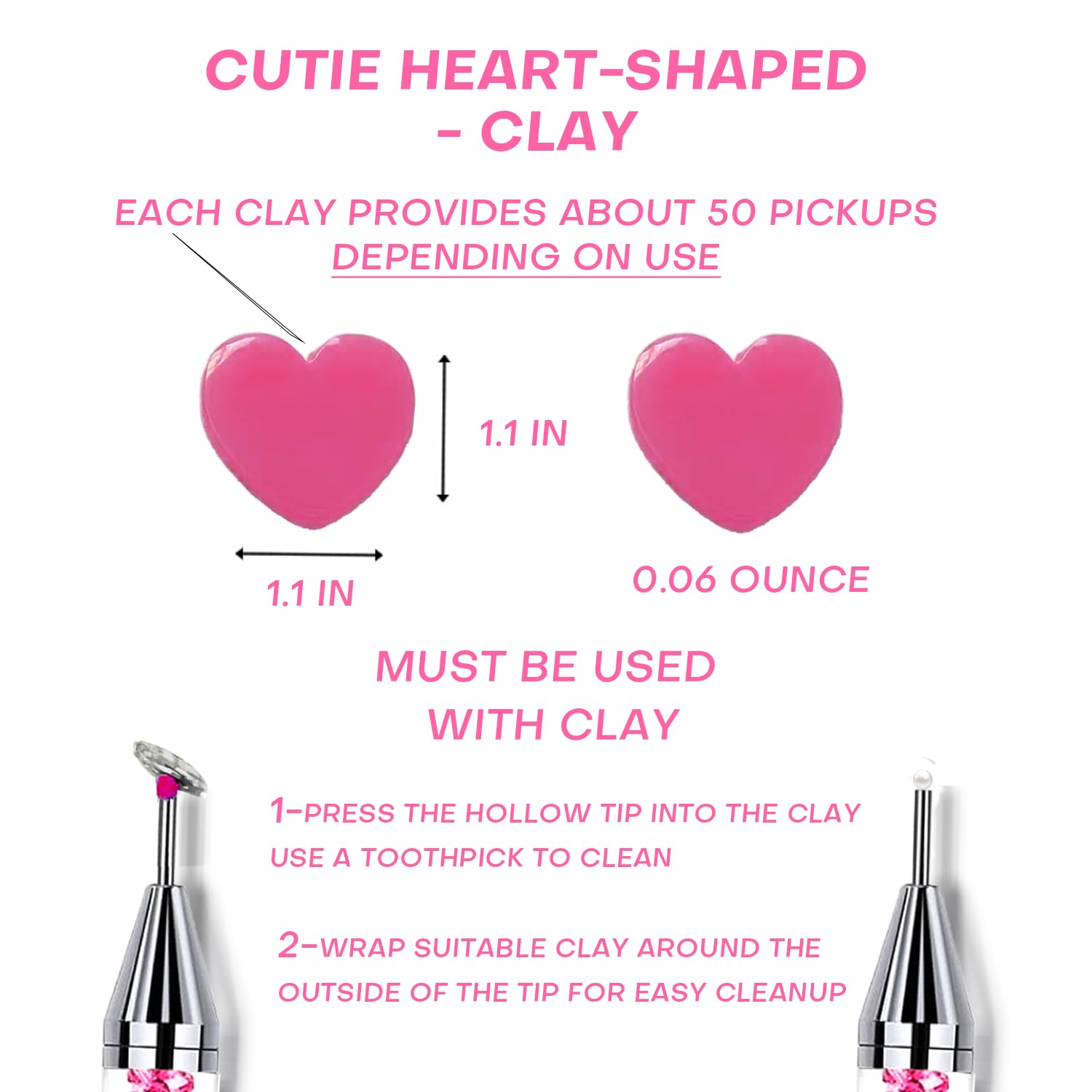 Yaoociy pink tweezers curved tip for handling larger rhinestones.