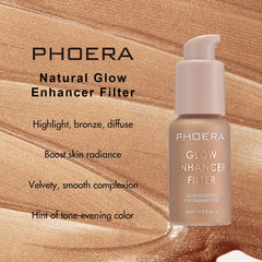 Yaper PHOERA Skin Glow Tint, cobertura 24h resistente al agua.