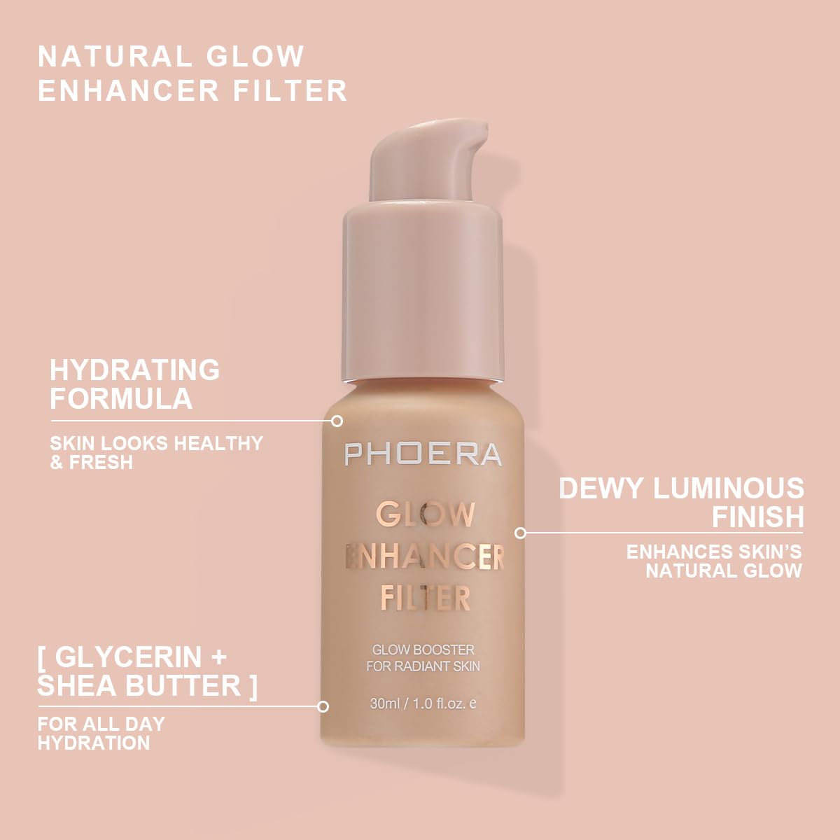 Yaper PHOERA Skin Glow Tint, uso diario para look luminoso.
