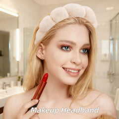 Yaqulen pulseras de felpa coral 4 piezas para cuidado facial suave