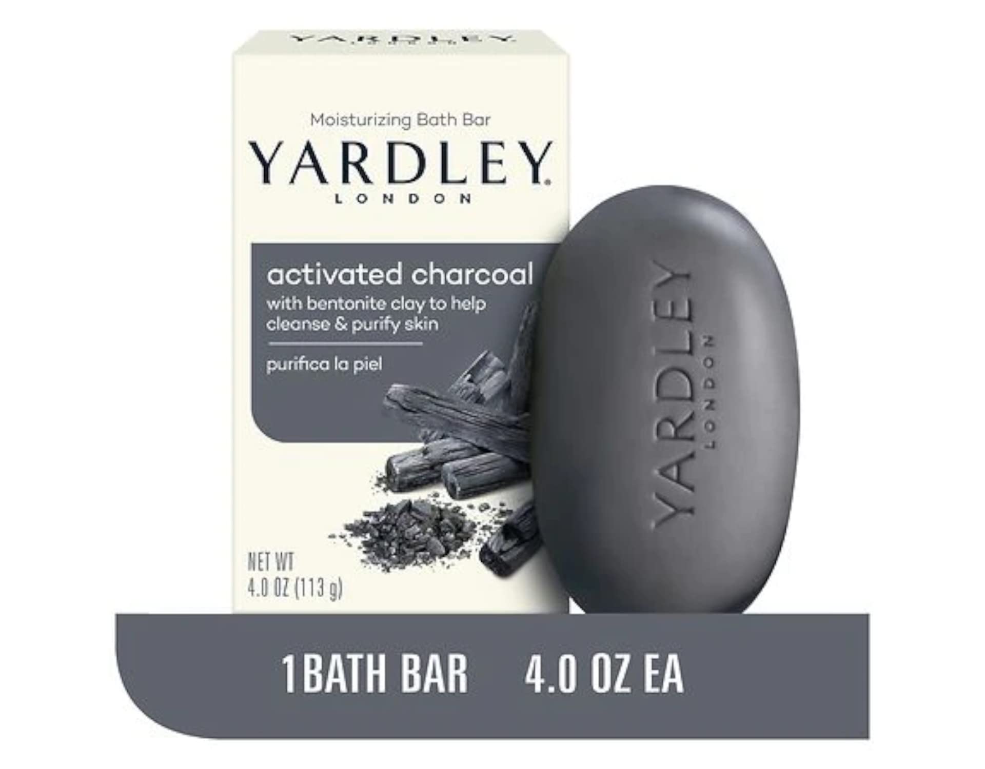 Creamy lather formed by Yardley activated charcoal bath bar during shower
