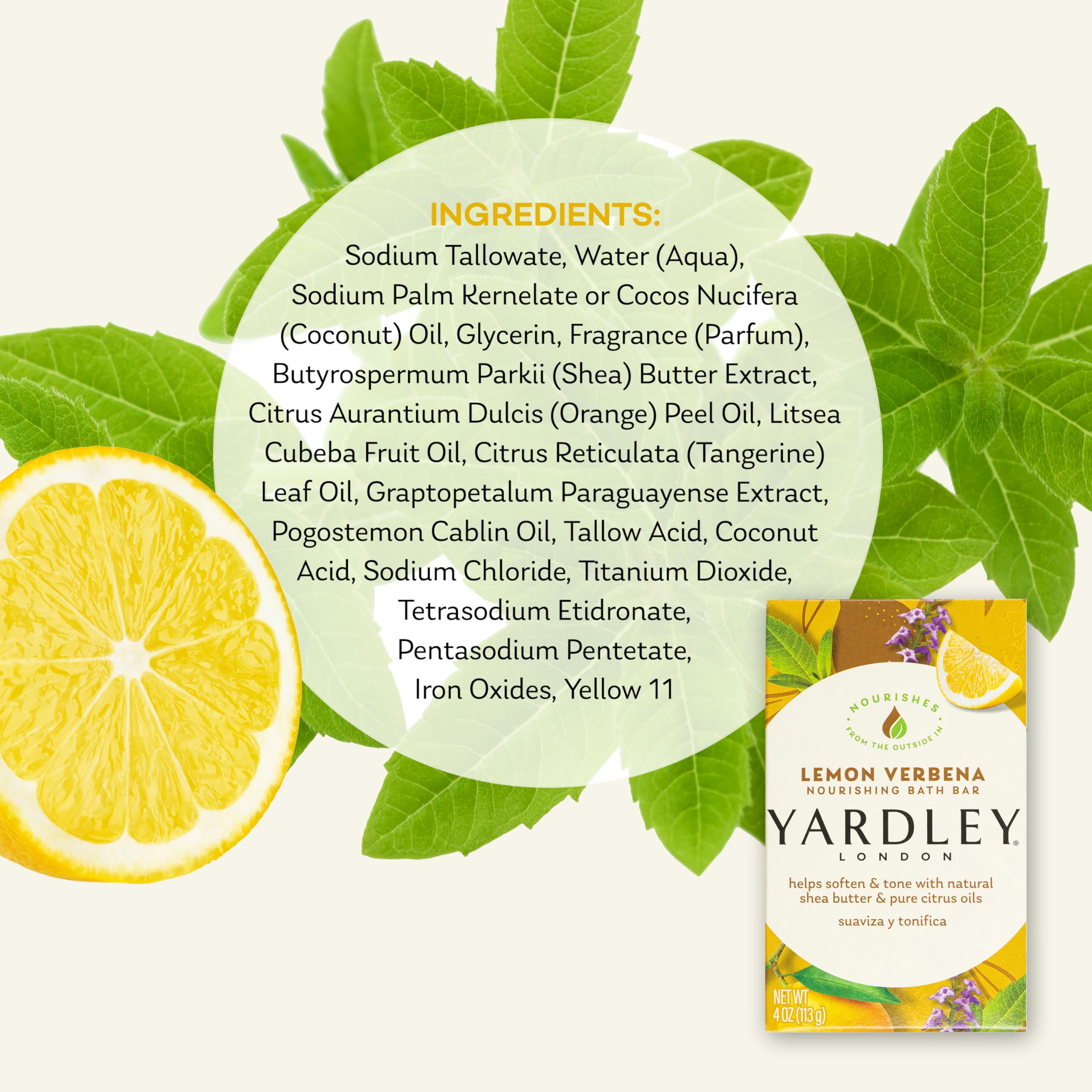 Presentación elegante Yardley London Lemon Verbena para regalo o uso diario