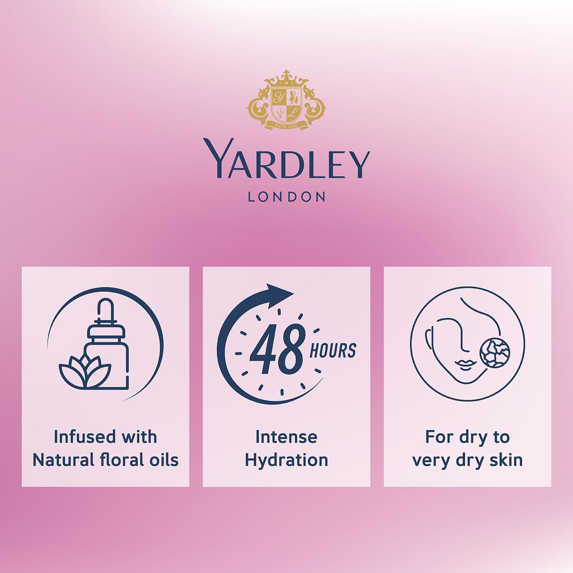 Yardley London Rosa Inglesa ofrece sensación de bienestar por su mezcla de rosas.