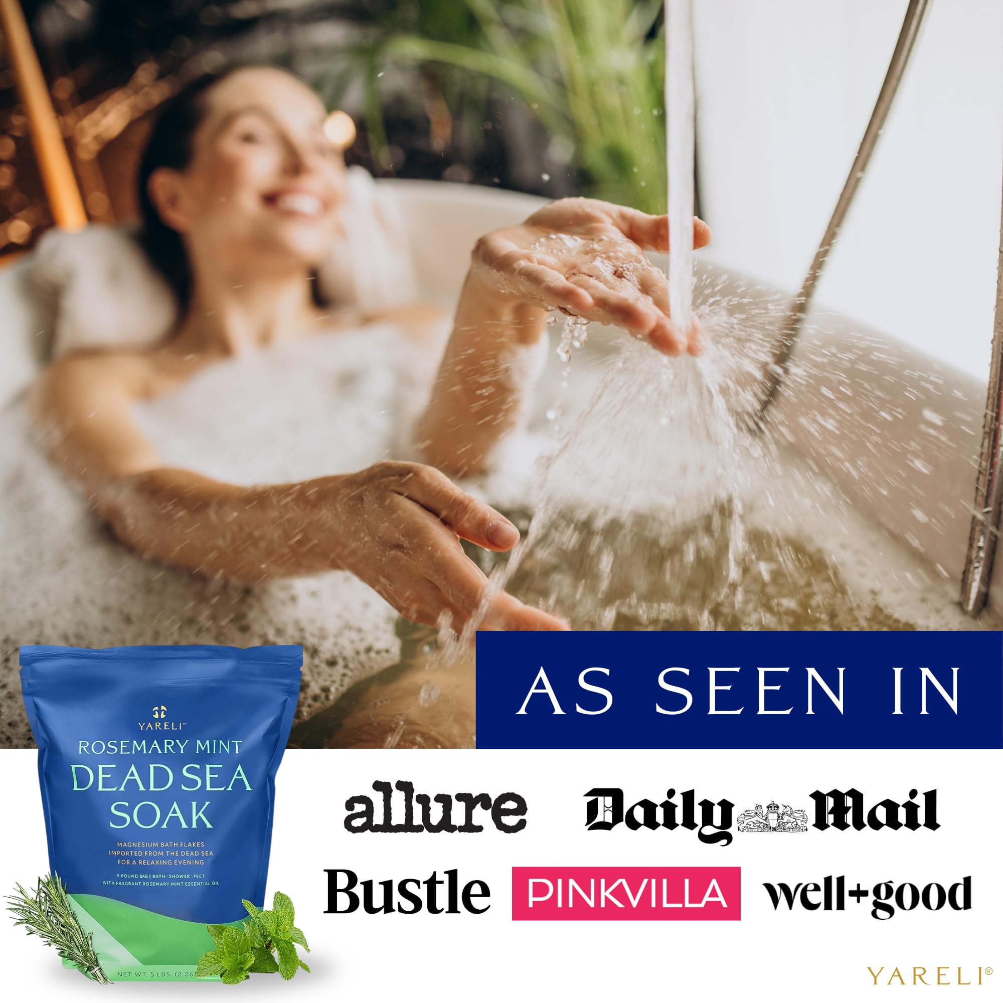 Agua de baño con romero y menta de Yareli para un aroma vigorizante