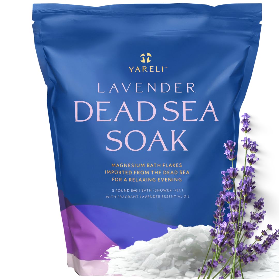 Yareli escamas de magnesio lavanda en bolsa de 5 lb para baño