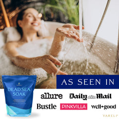 Yareli magnesium flakes dissolving in warm water for a soothing bath.