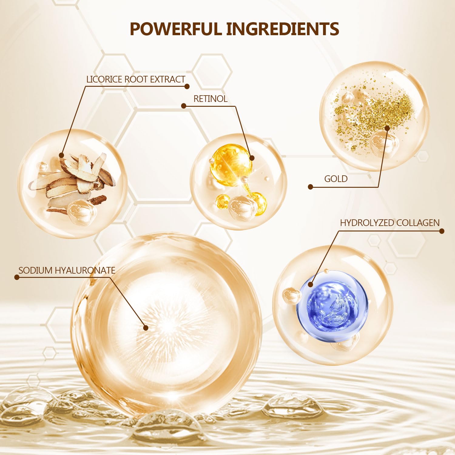 Yargkos 24K gold under-eye patches with included spoon for easy, mess-free application