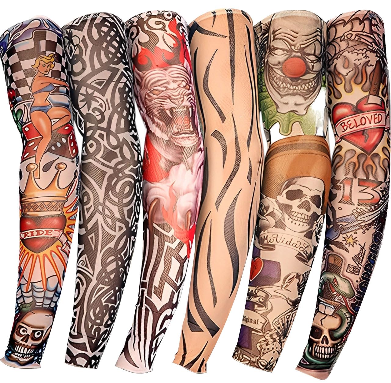 Mangas de tatuaje YARIEW con patrones variados para cubrir brazos con estilo
