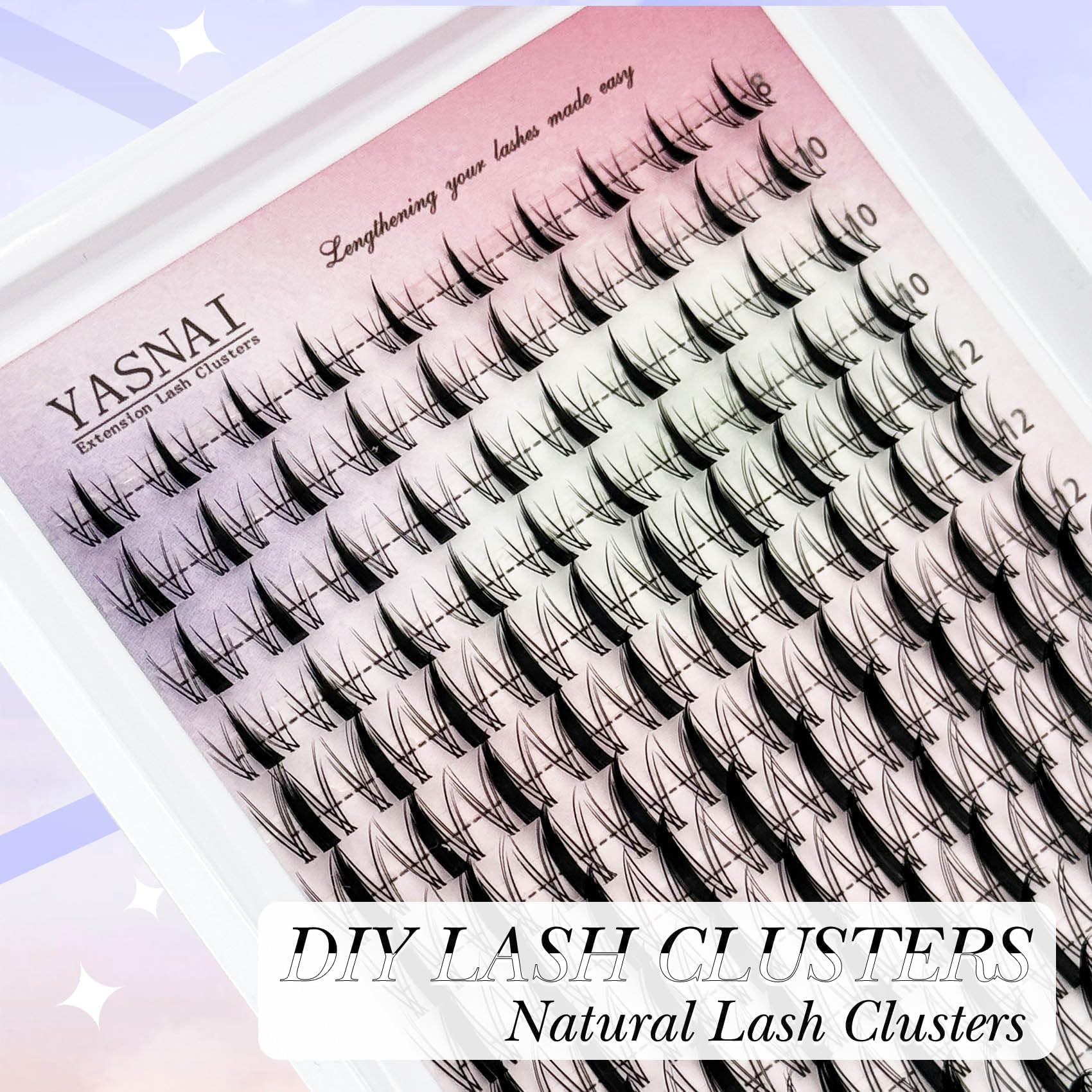 YASNAI 8-18mm length range option for flexible lash styling.
