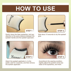 YASNAI false eyelashes accessory pack enhances lash-wearing routine.