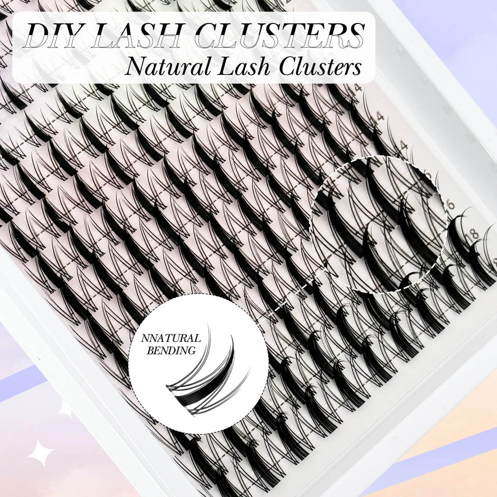 YASNAI ultra-thin clear lash band for seamless wear under makeup.