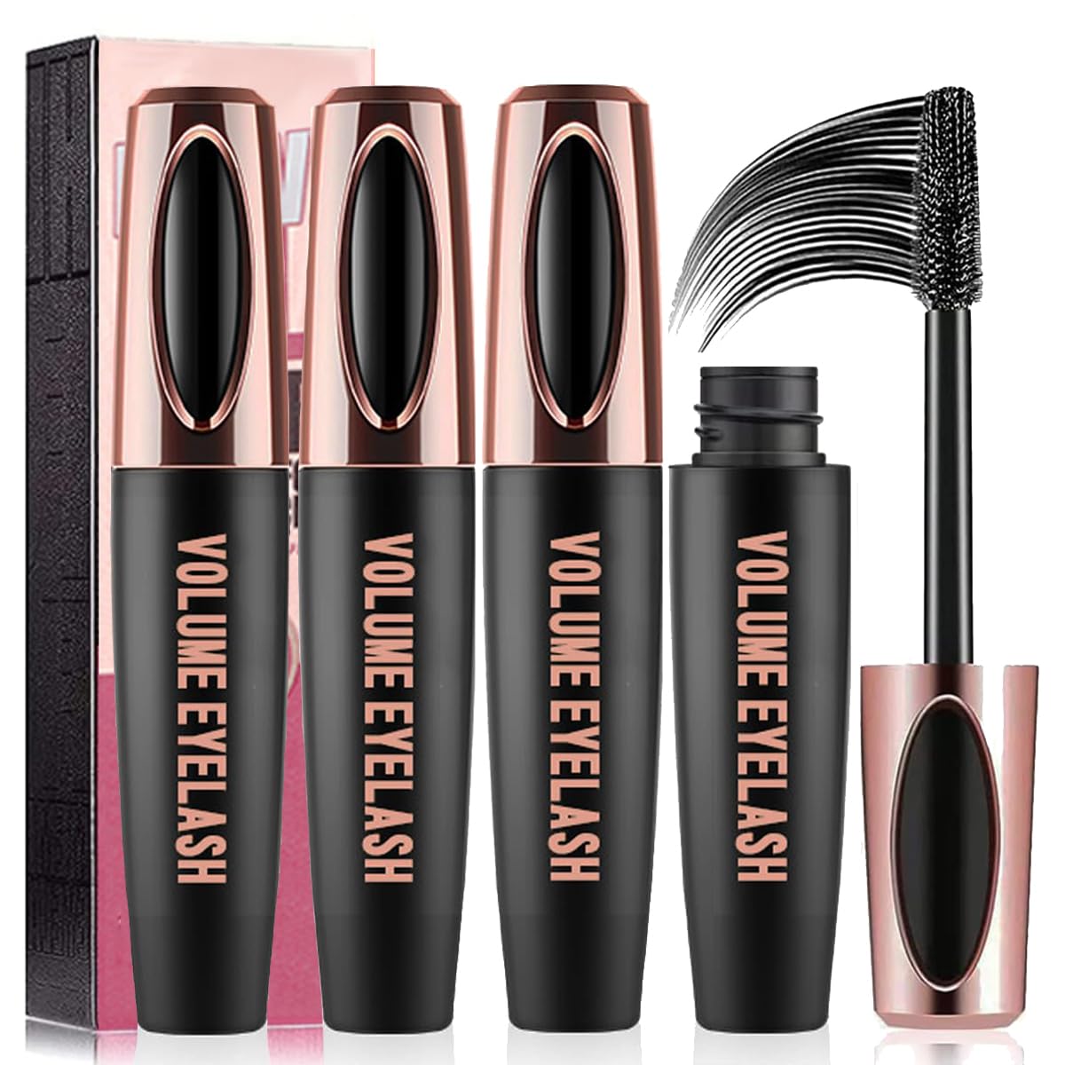 Yasovigi tres piezas mascara 4D silk fiber empaque elegante para regalo