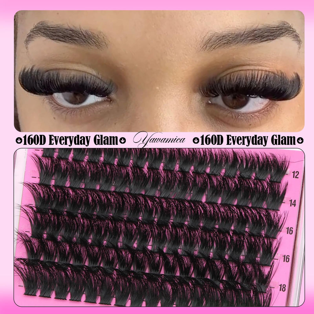 Yawamica 160D clusters deliver soft, natural lift for everyday wear.