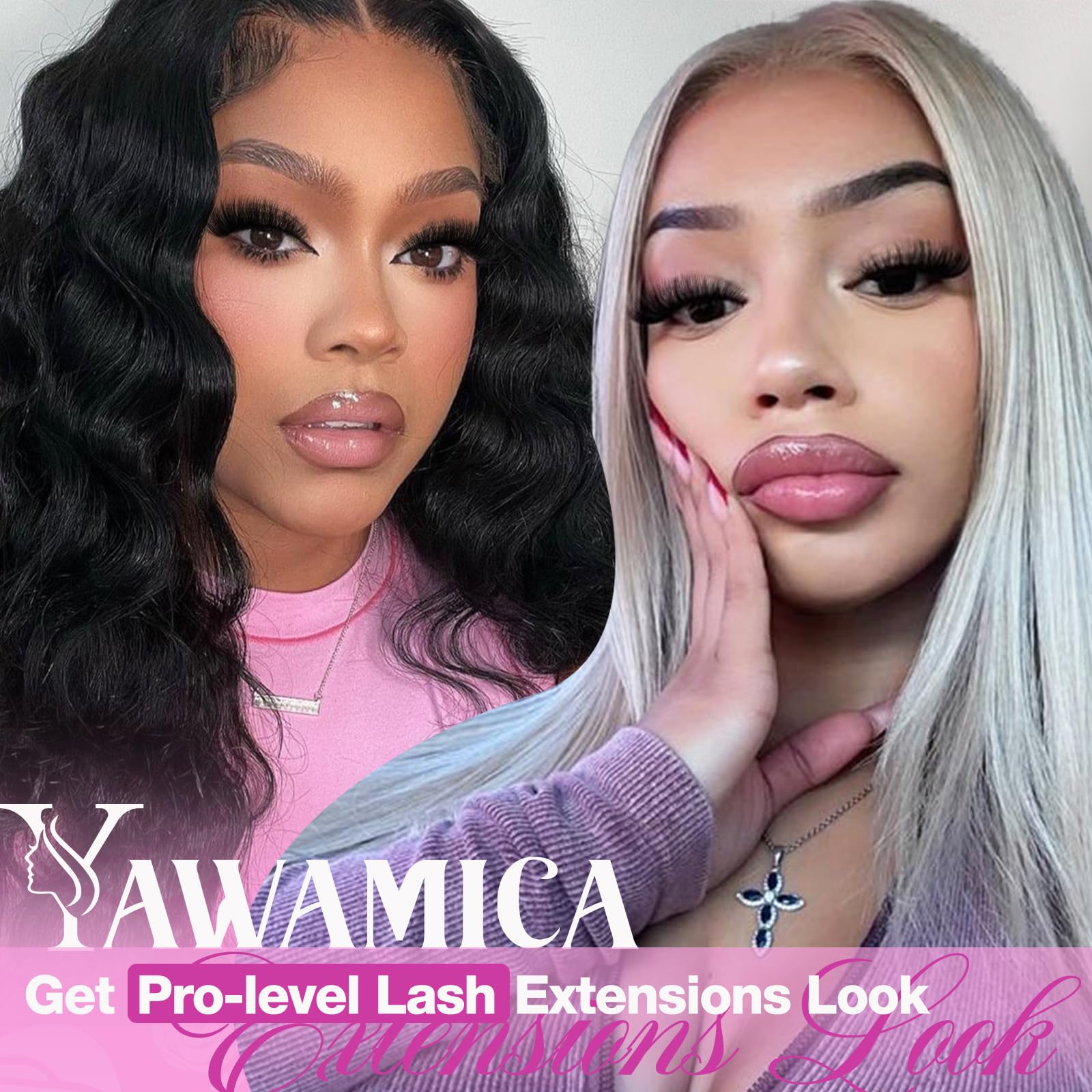 Yawamica 200D volume lash clusters delivering rich fullness
