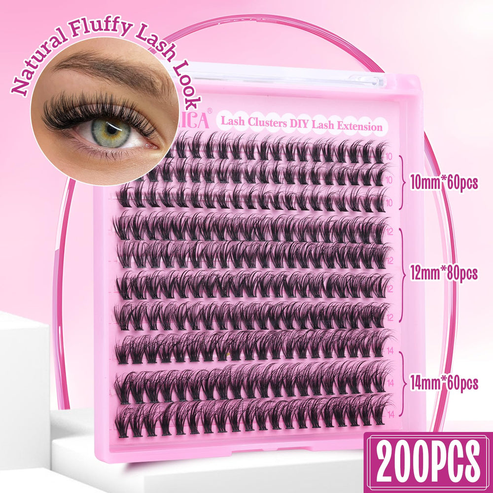 Yawamica 200pcs lash extension pack for easy styling.