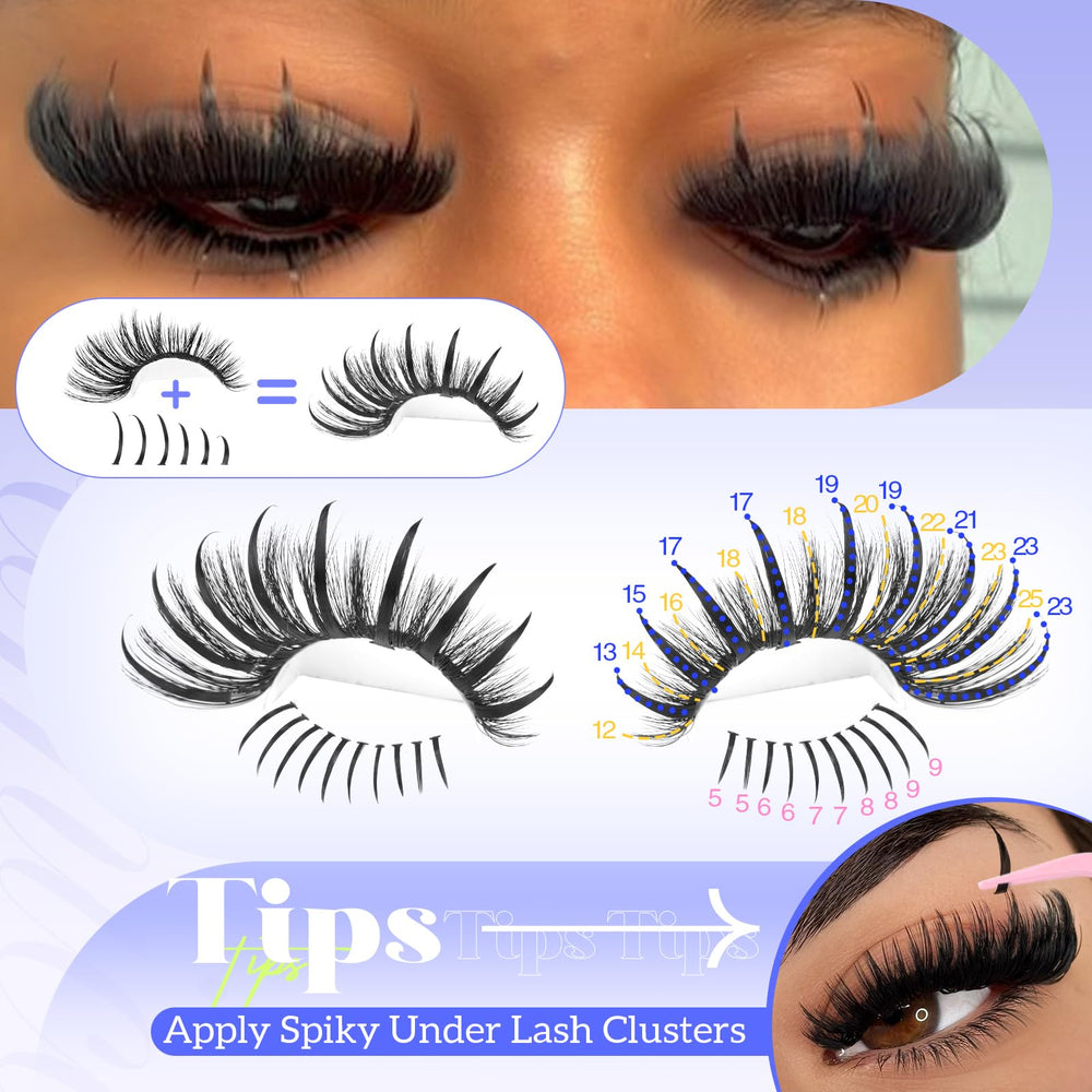 Yawamica 270pcs lashes pack for versatile cluster applications.