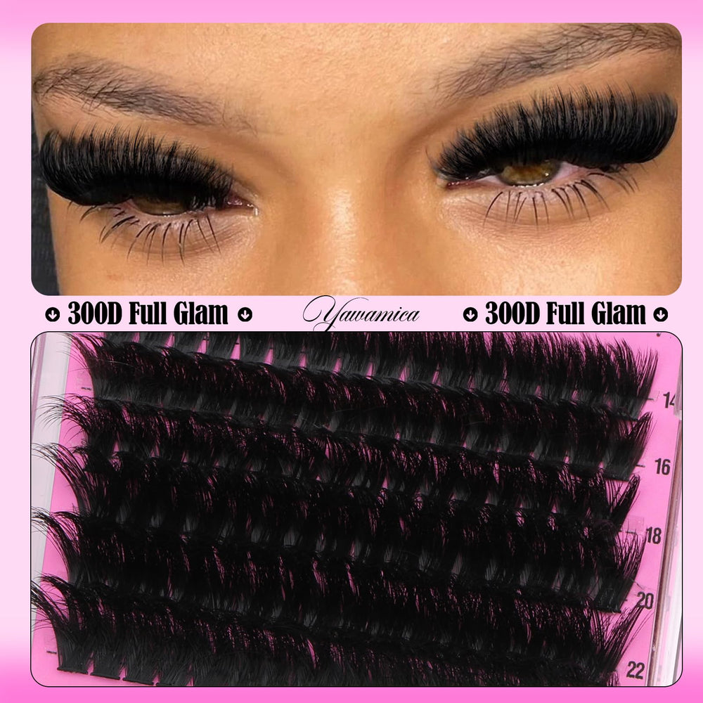 Yawamica 300D clusters provide bold, dramatic length for statement looks.