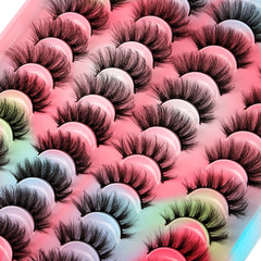 Yawamica 5D faux mink lashes close-up show dramatic yet soft definition.