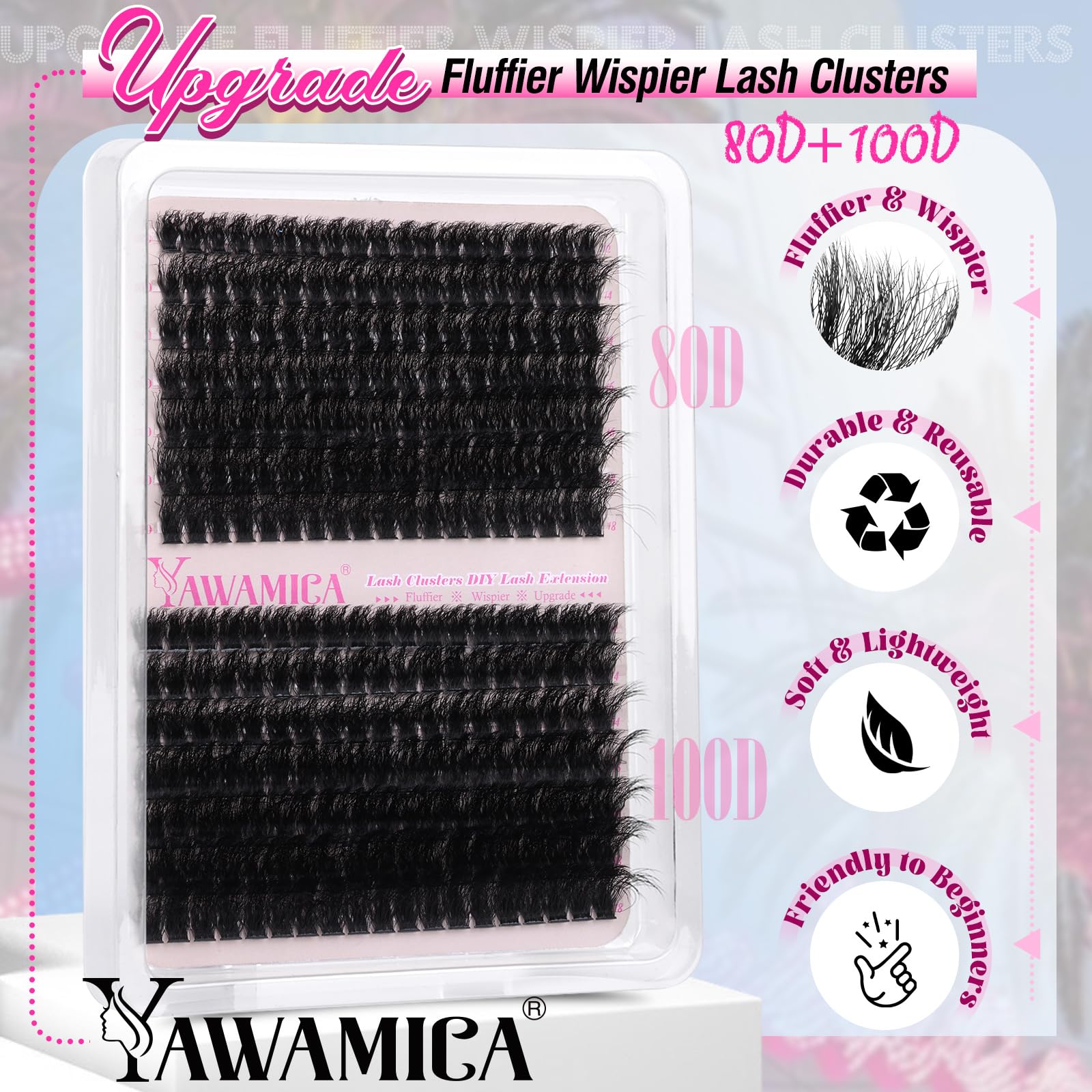 Yawamica 80D/100D volume mix illustrates versatile length options for DIY styles