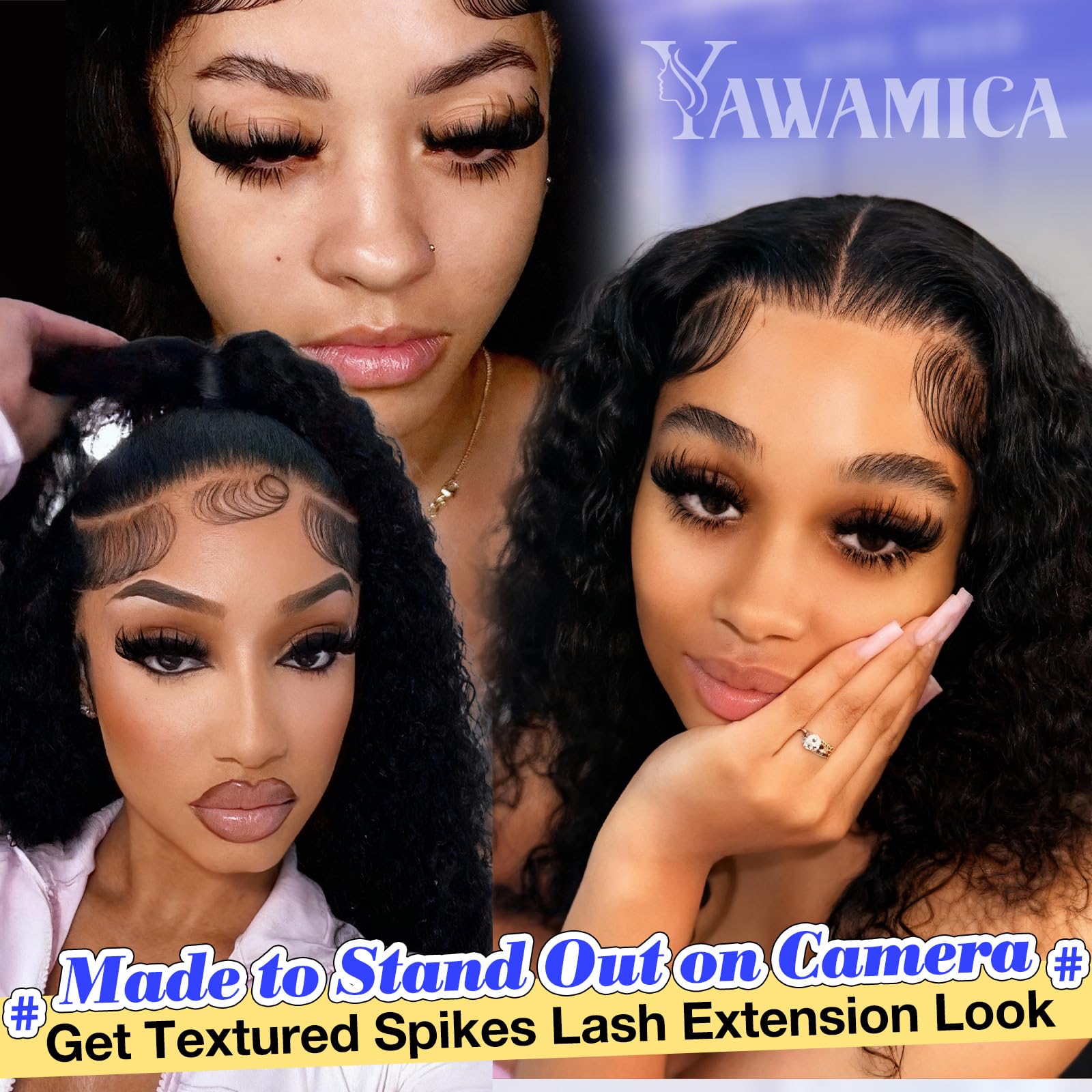 Yawamica bottom lash clusters for natural lower lash definition.