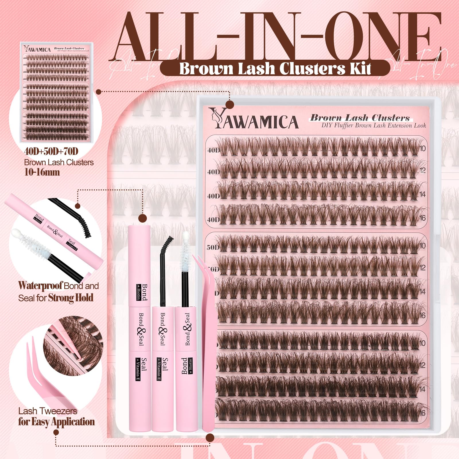 Yawamica lash clusters application tray for DIY sets