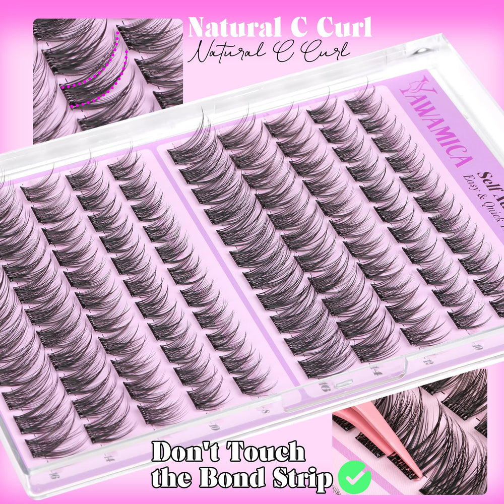Yawamica cat-eye look using 8-16mm clusters for versatile styling.