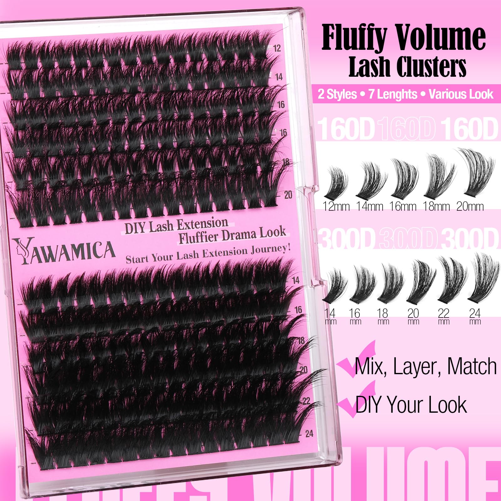 Yawamica complete look, from subtle lift to dramatic finish.