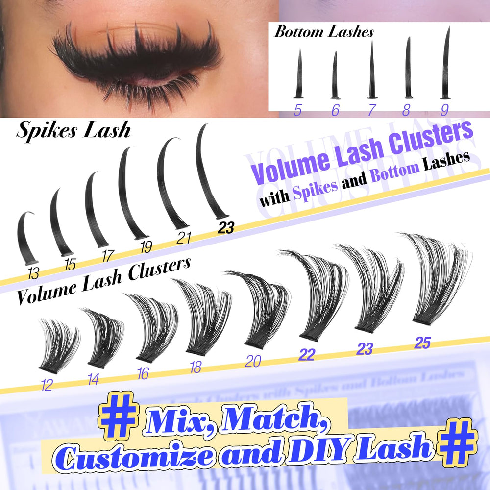 Yawamica D-curl wispy lashes for strong lift and wide-eyed drama.