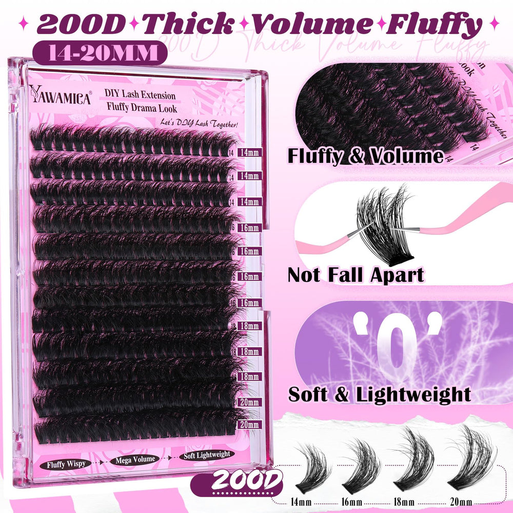 Yawamica DIY lash kit components for home lash styling