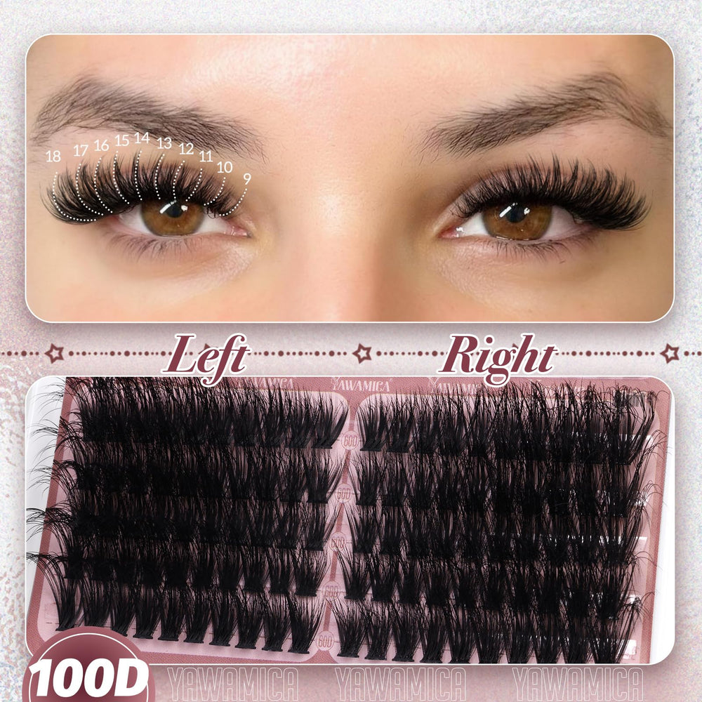 Yawamica faux mink fibers delivering soft, lightweight lash feel.