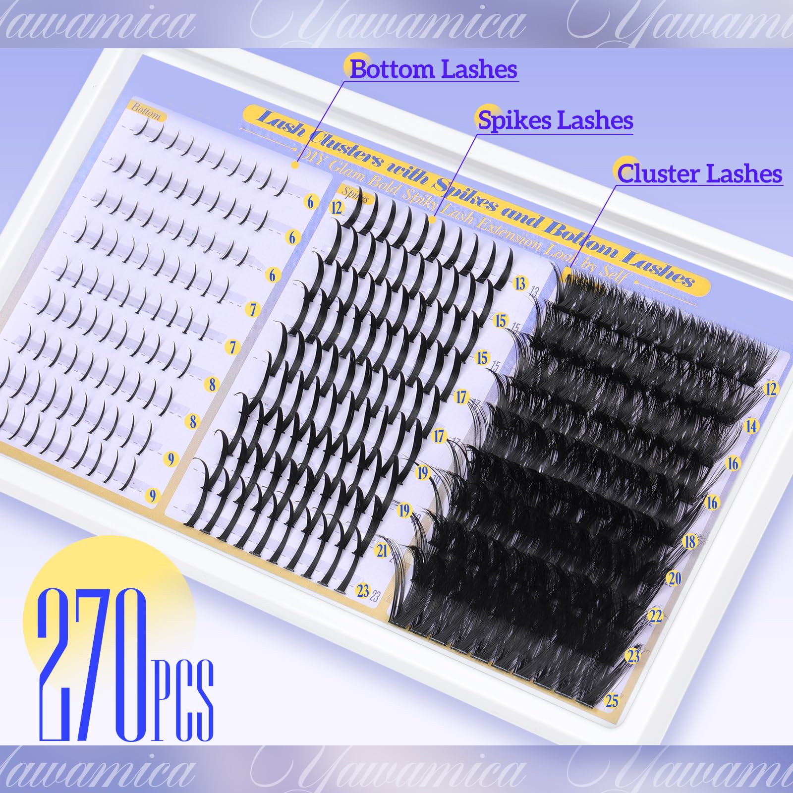 Yawamica edge-ready lashes for cosplay or fantasy looks.