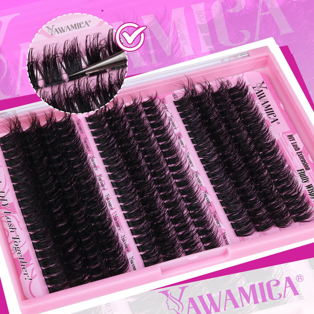 Yawamica all-day wear clusters delivering lasting lash drama