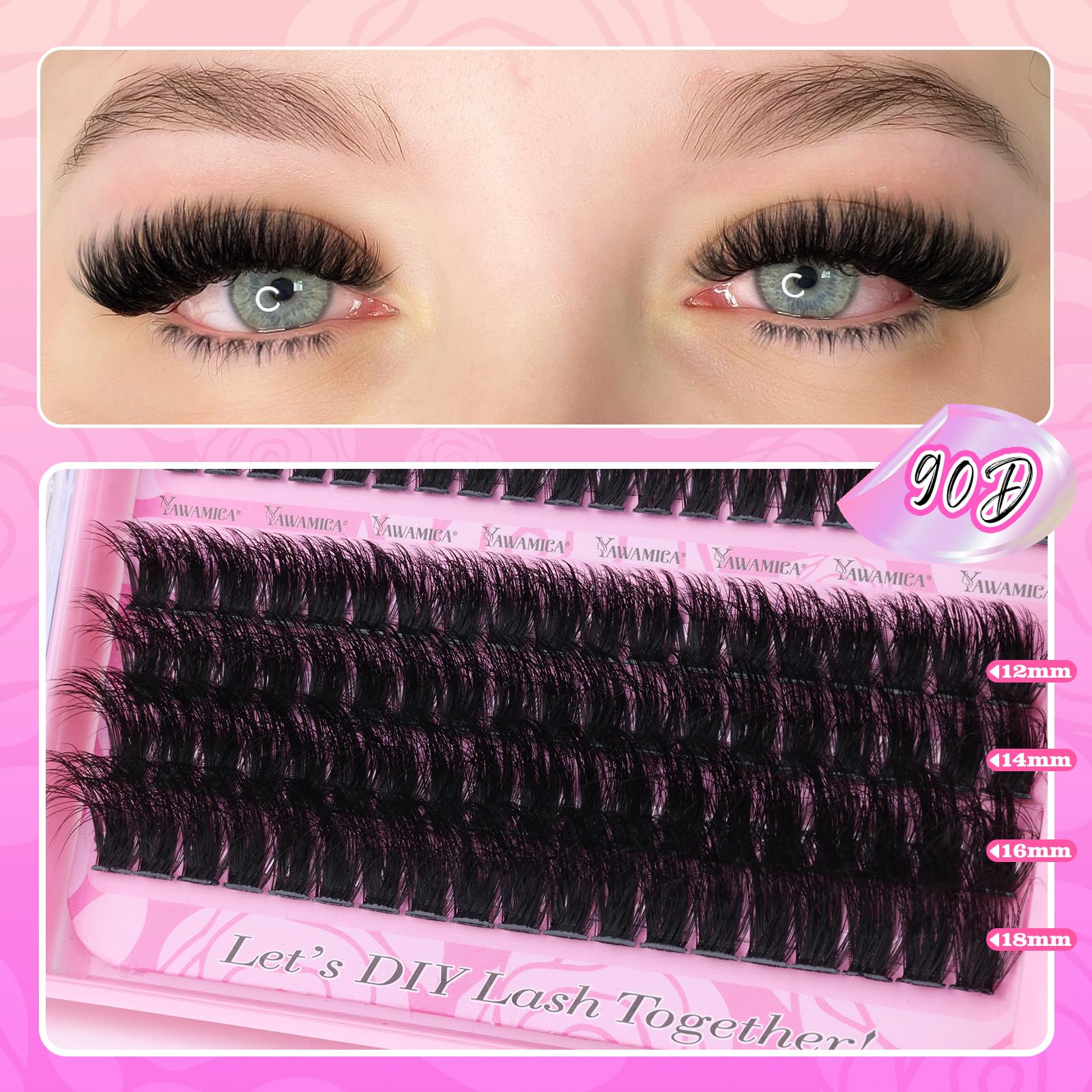 Yawamica three-step application for easy home lash DIY