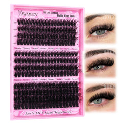 Yawamica fluffier clusters with mixed volume for DIY lash extensions