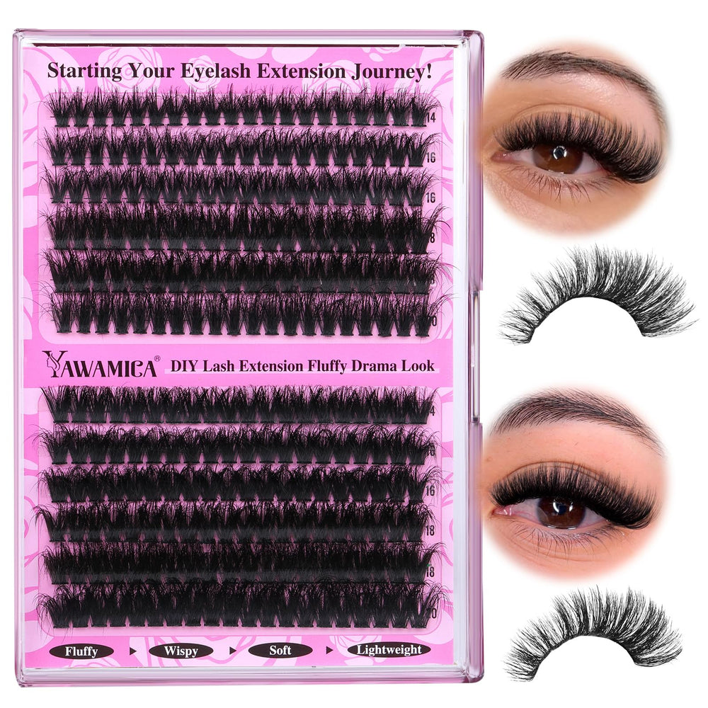 Yawamica fluffy lashes offer comfortable wear and voluminous appearance.