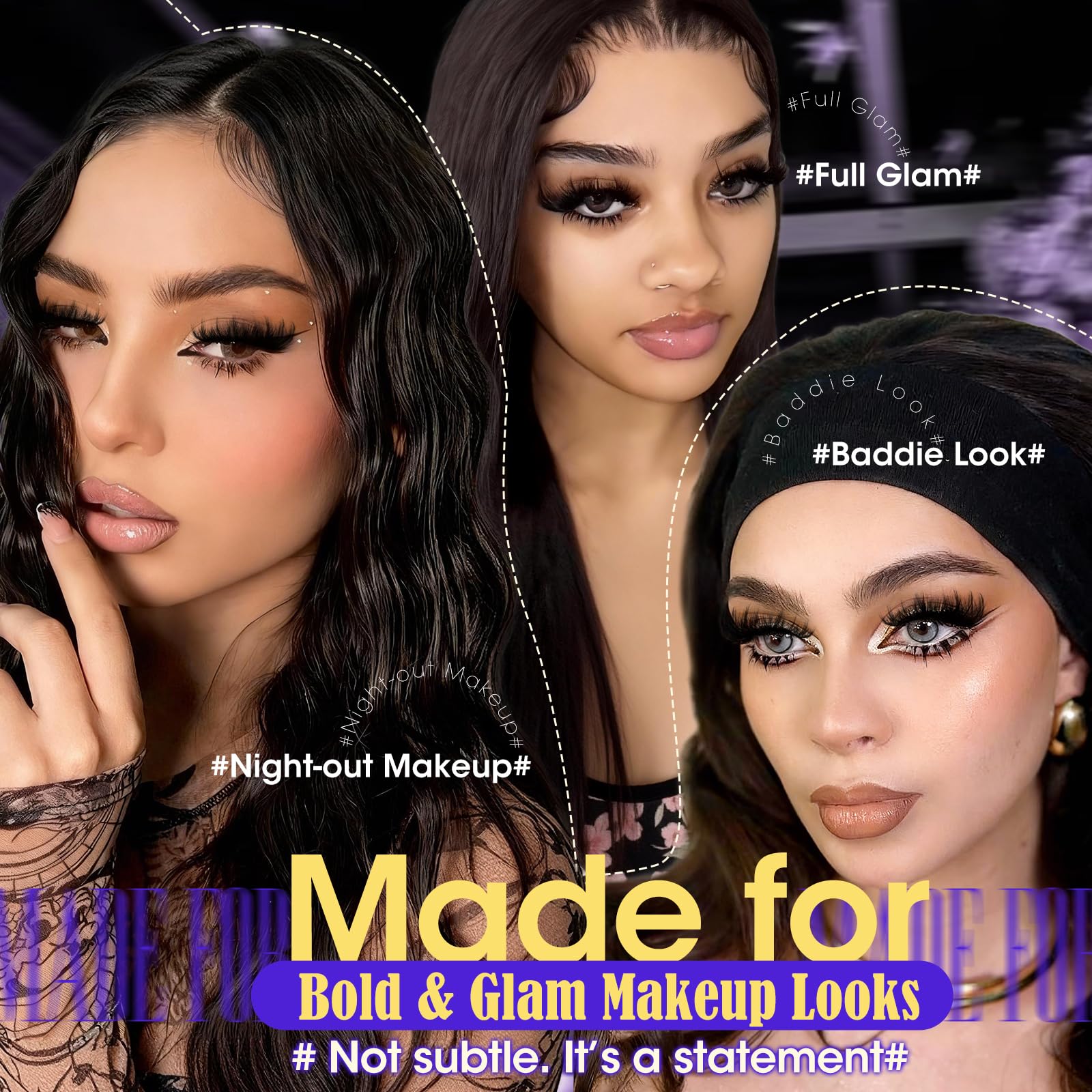 Yawamica fluffy lash clusters lengths 12-25 mm for customizable styles.