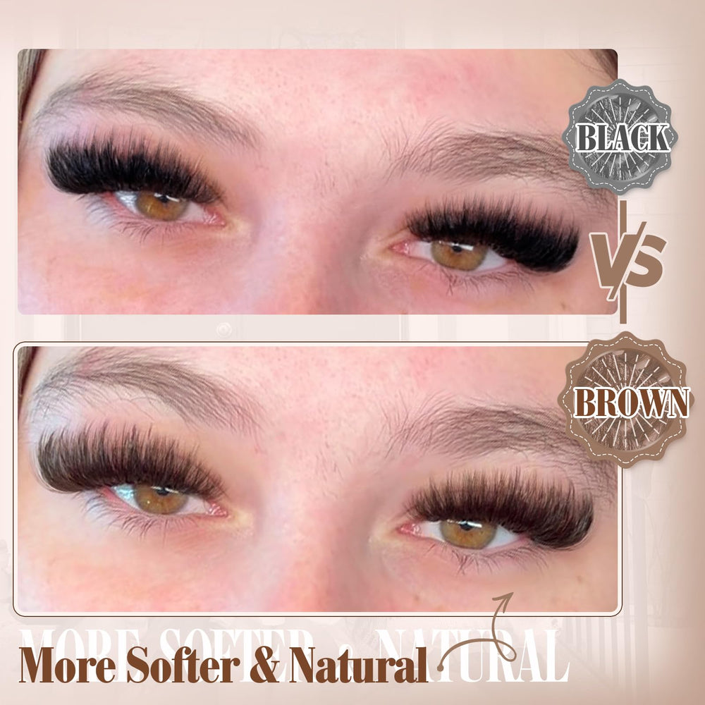 Yawamica fluffy wispy lash effect for a soft feathery modern look.