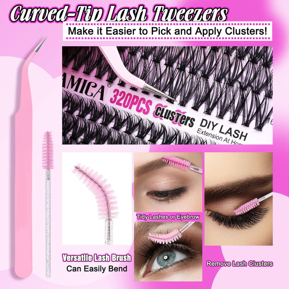 Yawamica lash brush supports even grooming